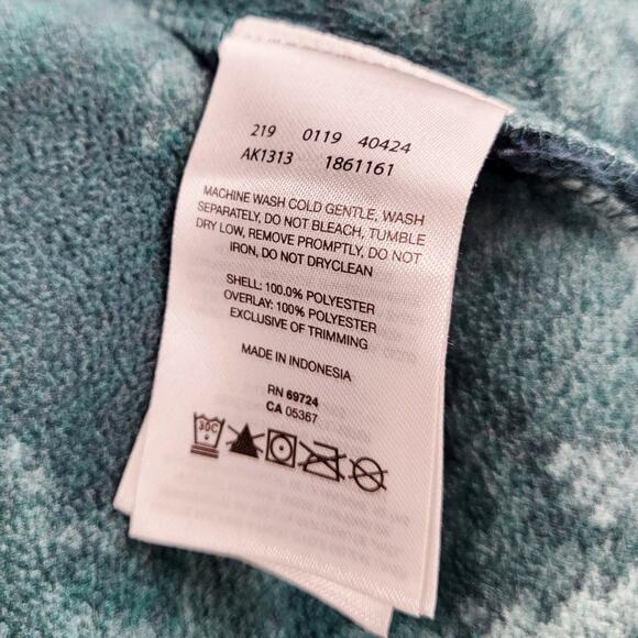 Columbia Winter Pass Fleece Full Zip Jacket Blue & Green Colorblock Women's XL - Picture 9 of 9